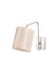 Matte Chrome Metal Sconce E27 Wall Lighting 14X27X24 cm Living Room