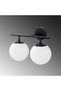 Black Metal Sconce Wall Lamp with Fuzz E14 Compatible 36X16X24 cm Bedroom and Living Room - 4