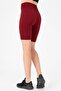Biker Women's Burgundy Shorts - 2