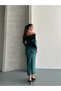 Women's Madonna Collar Sequin Detail Stylish Evening Dress - 6