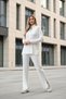 Women's Two-Piece Set with Zipper Detail and Thin Fleece Fabric