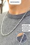 Figaro Stainless Steel Chain Necklace Silver Color 4mm