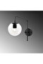 Black Sconce Wall Lamp with Fuzz E14 Compatible 15X32X32 cm Bedroom Lighting - 4