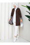 Trench Coat with Inner Detail Stripes K Hooded Elastic Waist Mde905010