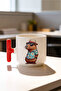كوب سيراميك مطبوع من كابيبارا بتصميم Red T Handle مخصص للعطلات، سعة 250 مل - 2