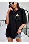 Women's Printed Oversize Crew Neck Short Sleeve T-Shirt