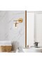 Shiny Gold Metal Sconce Wall Lighting E14 Compatible 15X24X24 cm Living Room - 2