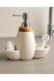Porcelain White Liquid Soap Dispenser - Kitchen Countertop - with Brush and Sponge Gift - 500 ml - 2