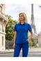 Women's Paris Model Cobalt Blue Stretch Fabric Surgical Nurse Doctor Hospital Suit