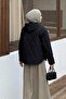Hooded Quilted Coat Black - 4