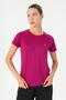 Slimfit Women's Crew Neck Dark Pink T-Shirt