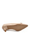 Beige Patent Leather Thin Heeled Women's Evening Dress Shoes 695029 Z - 5