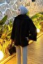 Beard Fabric Scarf Coat Black - 2