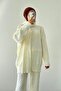 Knitted Hijab Set Cream - 3