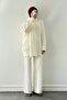 Knitted Hijab Set Cream - 4