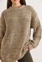 Women's Mint Green Crew Neck Slouchy Knit Sweater Kzk-19001121 - 6