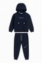 Navy Blue Kangaroo Pocket Children's Tracksuit Set - Hooded Laciel Paris Printed Set Sports Combination
