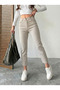 Stone Washed Cropped Linen Pants - 3