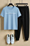 Unisex More Love More Freedom Design Printed T-Shirt - 2-Piece Tracksuit Set