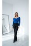 New Product Women's Cross Sandy Fabric Long Sleeve Blouse 134 - 3