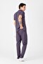 Stretch Fabric Plum Plum Zipper Detailed Scrubs - 3