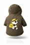 Small Breed Hooded Fur Dog Coat Khaki – Winter, Cold-Proof, Stylish Dog Apparel - 5