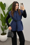 Women's Navy Blue Belted Cashmere Vest - 6