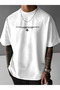 Unisex Sırt Kartal Printed Oversized Tshirt - 2