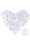 White Color Rose Petal Shaped Confetti 5 Pack 500 Pieces