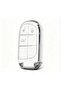 Egea Cross Fiat 500X Key Case Cover White Silver 3 Buttons