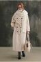 Funnel Neck Long Coat Ecru - 5