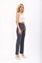 Elastic Waist Comfortable Slim Fit Women's Trousers - Smoked - 2
