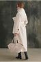 Funnel Neck Long Coat Ecru - 7