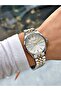 Special Design Steel Band Silver-Copper Color Women Wristwatch Lc08323Mr - 3