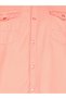 Men Peach Cotton Twill Shirt - 6