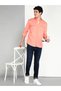 Men Peach Cotton Twill Shirt - 4