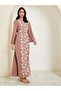 Women Brown Embellished Belted Jalabiya - 3