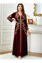 Women Fitted Waist Leaf Embellished Jalabiya - 6