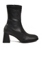 Black Fleece Zippered Stretch Women's Heeled Boots 2615 Z - 2