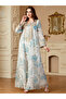 Women Floral Printed Sequins Embellished Jalabiya - 3