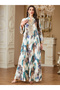 Women Floral Printed Embellished Jalabiya - 3