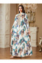 Women Floral Printed Embellished Jalabiya - 5