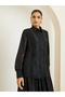 Women Black Lace Top with Maxi Skirt Co-Ords - 3