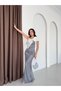 Gray Collar Detailed Sequined Long Evening Dress - 2