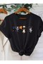 Unisex Cute Cat Printed Basic Crew Neck Regular T-Shirt 100% Cotton