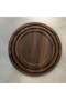طقم صواني خشب دائري Round Wooden Tray Set - 2