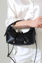 Black Women's Mini Size Long Crossbody Strap Hand and Shoulder Bag [20X16 cm] - 4