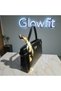 Patent Leather Women's Bag with Gold Lock Detail and Scarf Accessory Zippered Shoulder Bag - 4