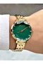 Special Design Steel Band Gold-Green Color Women Wrist Watch Lc08077Mr - 4