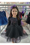 Velvet Sequined Long Sleeve Puffy Children's Evening Dress 2/12 Years Old Evening Dress Aby245 - 2